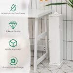 Kompaktiškos vonios spintelės tualetiniam popieriui su reguliuojamomis lentynomis rinkinys 2 vnt. (Balta) – Paveikslėlis 3