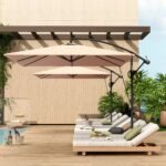 Konsolinis skėtis Ø 260 cm su 360° pasukimu ir UV 50 apsauga – Paveikslėlis 2
