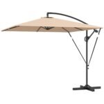 Konsolinis skėtis Ø 260 cm su 360° pasukimu ir UV 50 apsauga