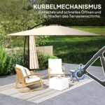 Konsolinis skėtis Ø 260 cm su 360° pasukimu ir UV 50 apsauga – Paveikslėlis 7