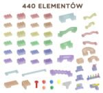 Konstravimo rinkinys kamuoliukų trasoms su STEAM lenta, 440 dalių – Paveikslėlis 24