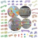 Konstravimo rinkinys kamuoliukų trasoms su STEAM lenta, 440 dalių – Paveikslėlis 35