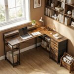 L formos žaidimų stalas su LED apšvietimu ir monitoriaus stovu – Paveikslėlis 8