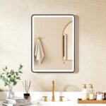 LED vonios veidrodis su pritemdomu apšvietimu ir apsauga nuo rasojimo 80 x 60 cm – Paveikslėlis 2