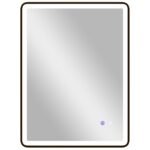 LED vonios veidrodis su pritemdomu apšvietimu ir apsauga nuo rasojimo 80 x 60 cm