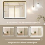 LED vonios veidrodis su pritemdomu apšvietimu ir apsauga nuo rasojimo 80 x 60 cm – Paveikslėlis 4