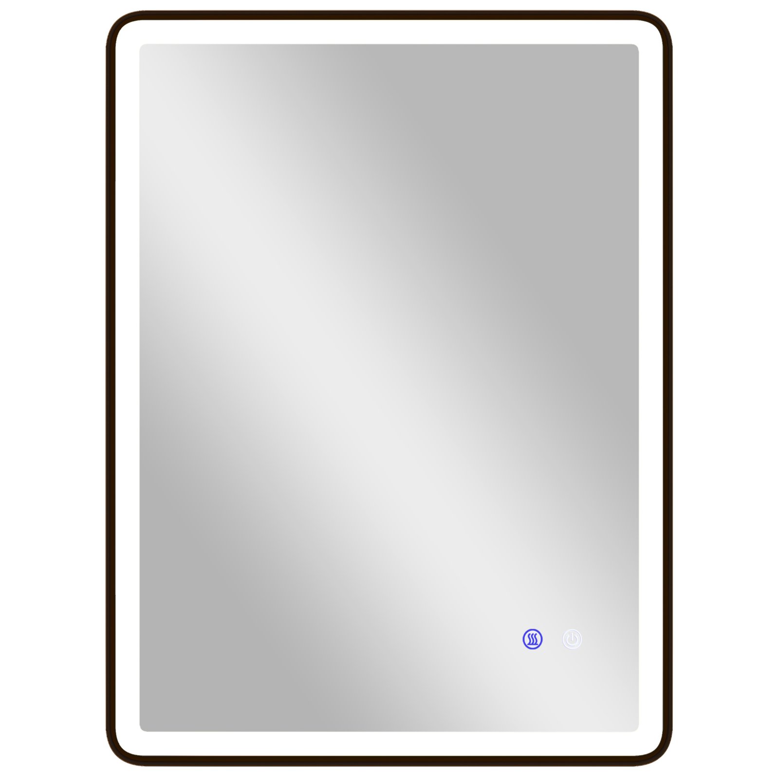 LED vonios veidrodis su pritemdomu apšvietimu ir apsauga nuo rasojimo 80 x 60 cm