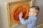 Lavinamoji sensorinė lenta apelsino formos