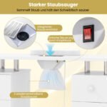 Manikiūro stalas su integruotu dulkių surinkėju ir stalčiais (Balta) – Paveikslėlis 3