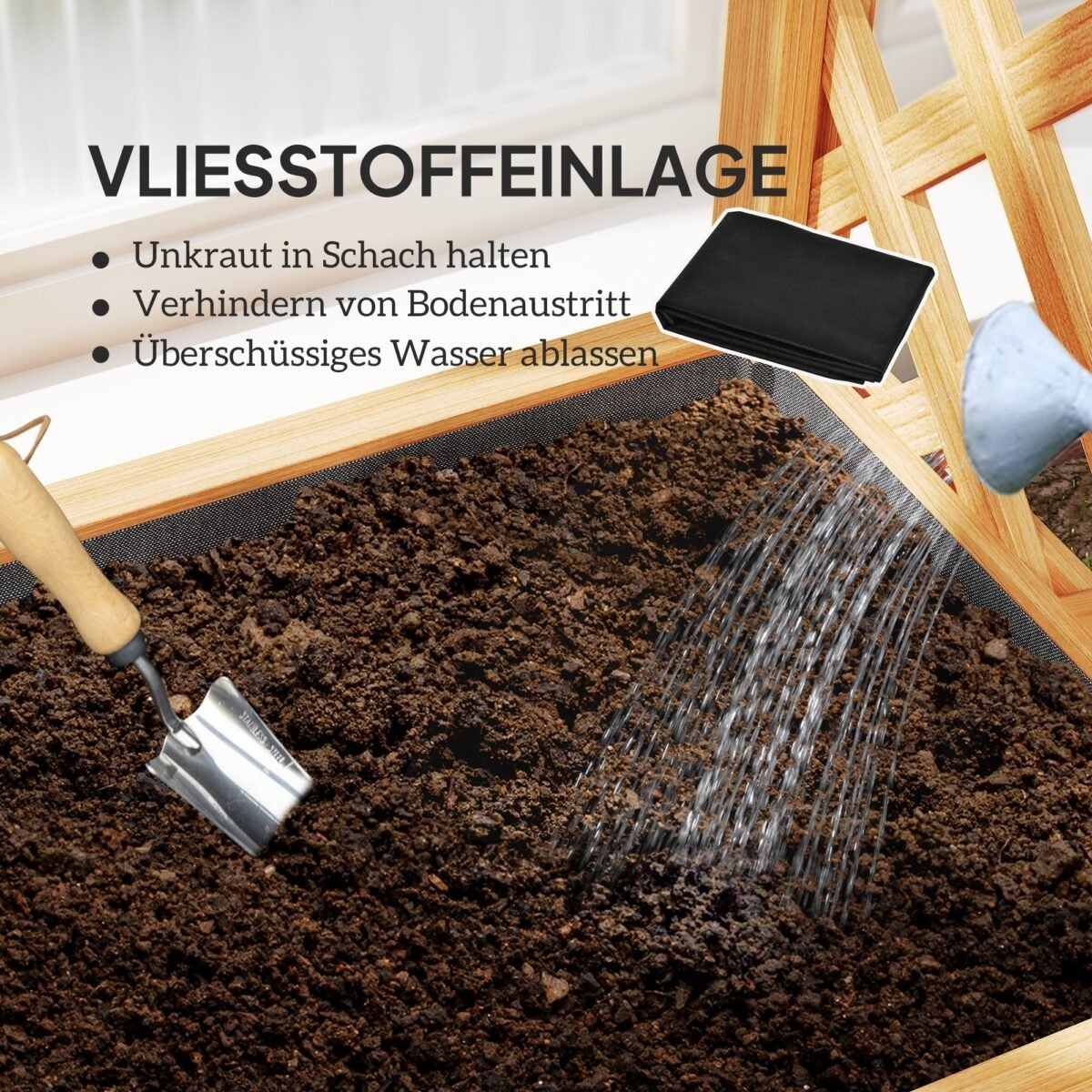 Medinė aukšta lysvė su arkine atrama vijokliniams augalams – Paveikslėlis 7