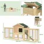 Medinė dviaukštė vištidė su aptvaru ir lizdaviete – Paveikslėlis 3