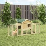 Medinė dviaukštė vištidė su aptvaru ir lizdaviete – Paveikslėlis 8