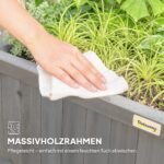 Medinė pakeliama lysvė su grotelėmis ir stogeliu