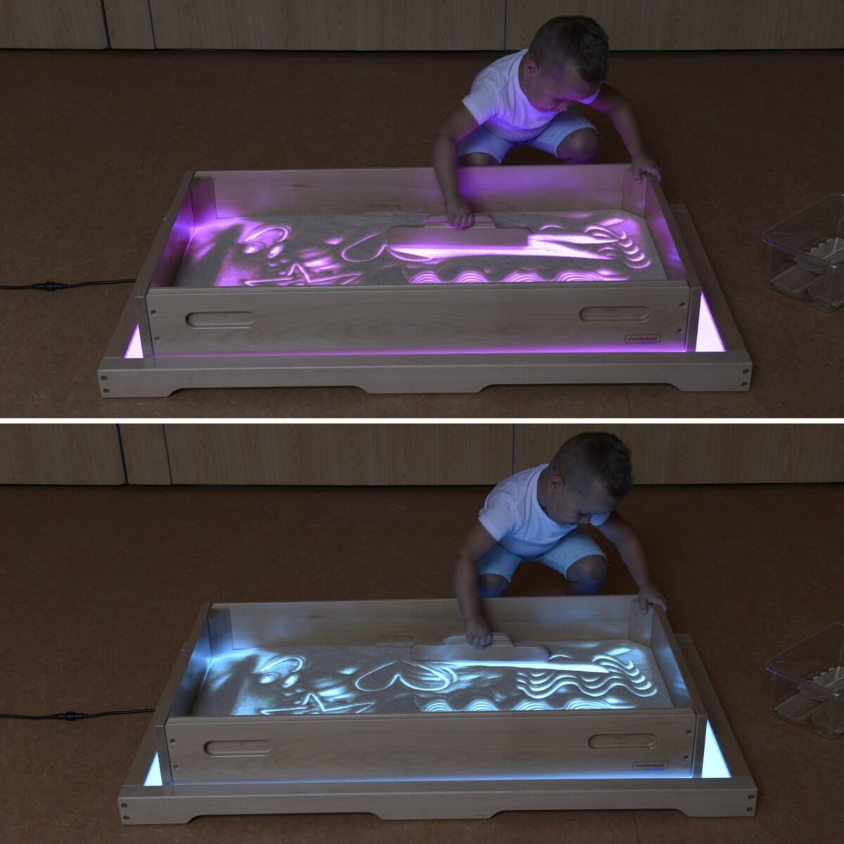 Medinė smėlio dėžė piešimui su šviesa – Paveikslėlis 6