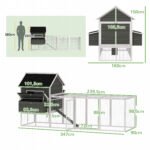 Medinė vištidė su voljeru, lizdaviete ir ištraukiamu padėklu, 8-10 vištų – Paveikslėlis 3