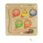 Medinis magnetinis spalvų rūšiavimo labirintas