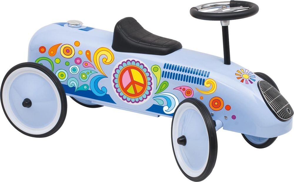 Mėlynas lenktyninis paspirtukas vaikams nuo 1 metų