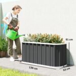 Metalinė pakelta lysvė 61 cm gylio ir atviru dugnu