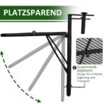 Metalinis balkono pakabinamas staliukas, reguliuojamo aukščio, pritaikomas turėklams – Paveikslėlis 5