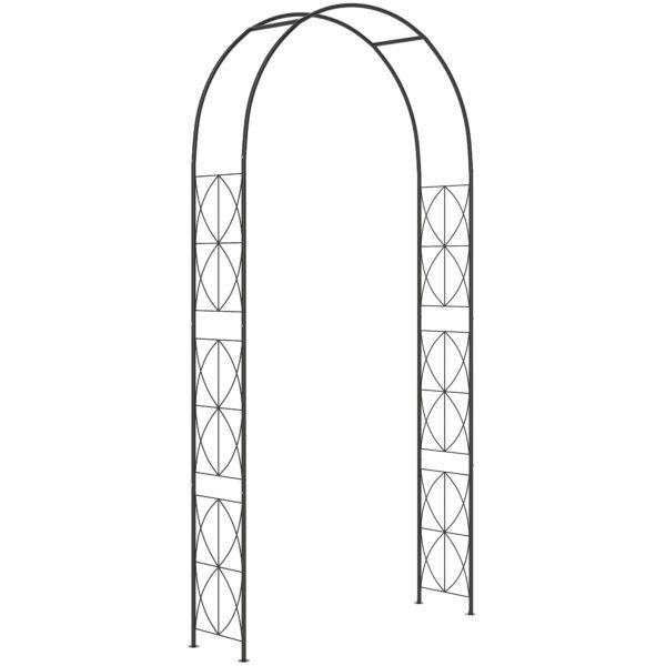 Metalinis rožių lankas su smailia viršūne