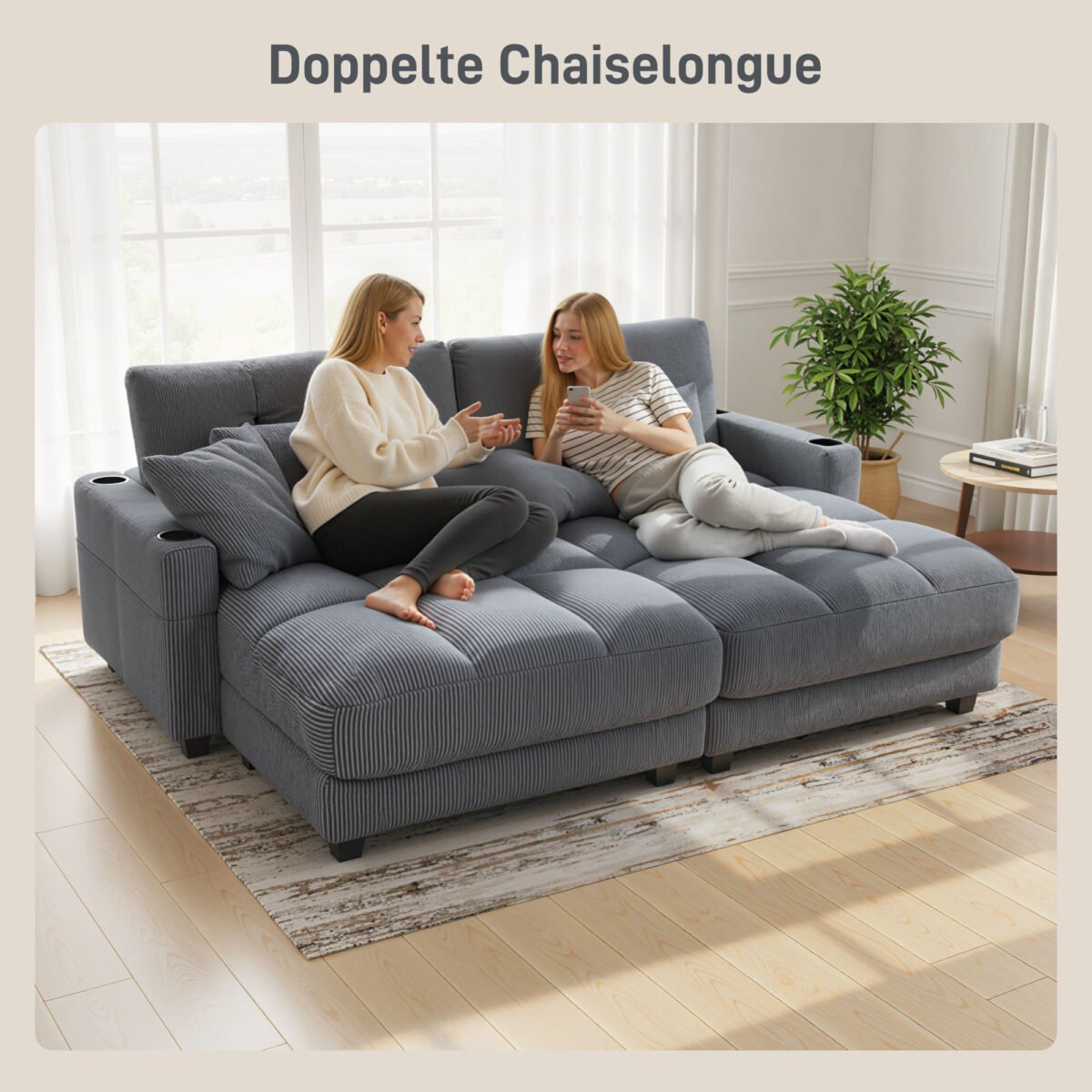 Konvertuojama sofa-lova su puodelių laikikliais – Paveikslėlis 8