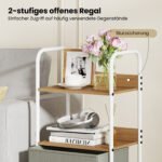 Mobilus vežimėlis su 2 stalčiais ir 2 atviromis lentynomis (Pilka) – Paveikslėlis 3