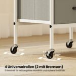 Mobilus vežimėlis su 2 stalčiais ir 2 atviromis lentynomis (Pilka) – Paveikslėlis 5