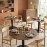 Modernus apvalus valgomasis stalas 6 asmenims, 110 cm – Paveikslėlis 9