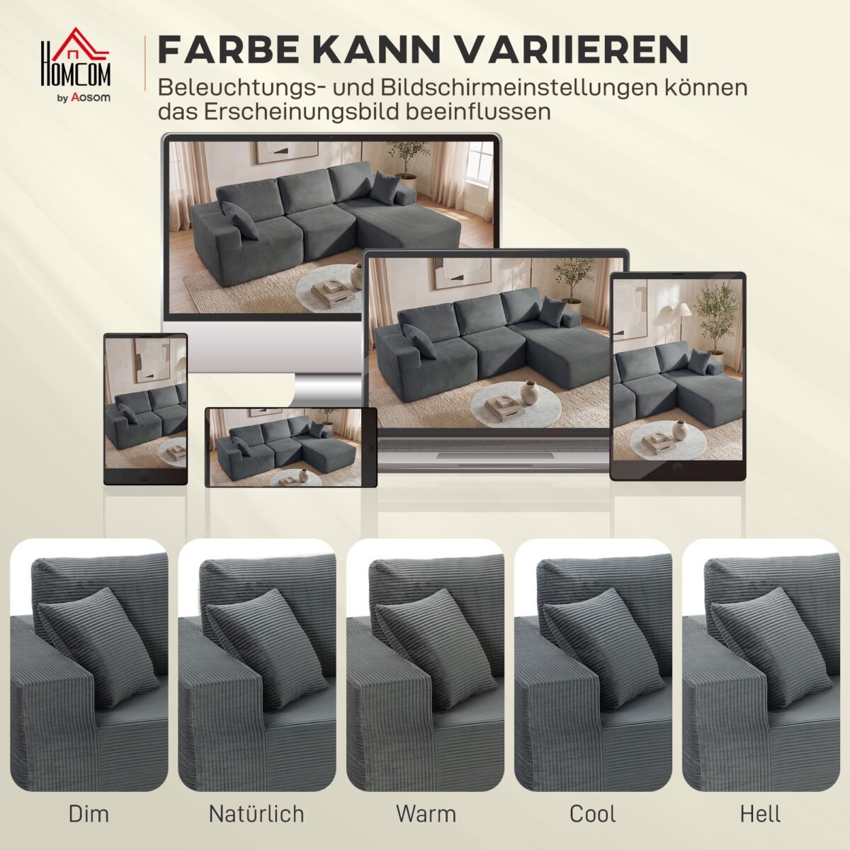 Modulinė L formos sofa-lova su giliomis sėdynėmis – Paveikslėlis 8