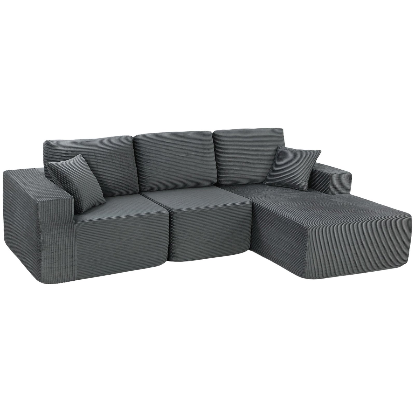 Modulinė L formos sofa-lova su giliomis sėdynėmis Modulinė L formos sofa-lova su giliomis sėdynėmis