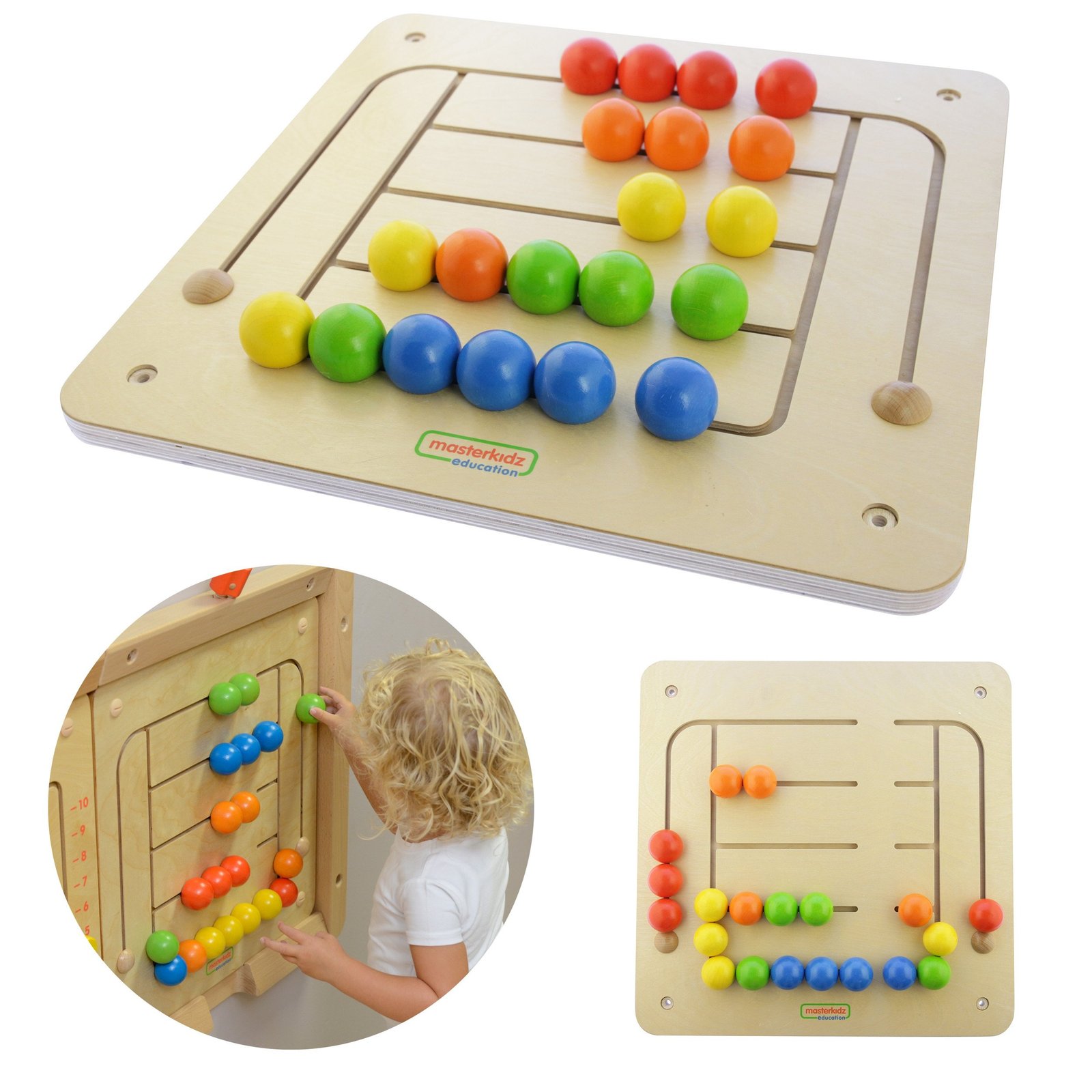 Montessori lavinamoji lenta su karoliukų labirintu