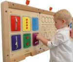 Montessori medinė lenta užsegimams