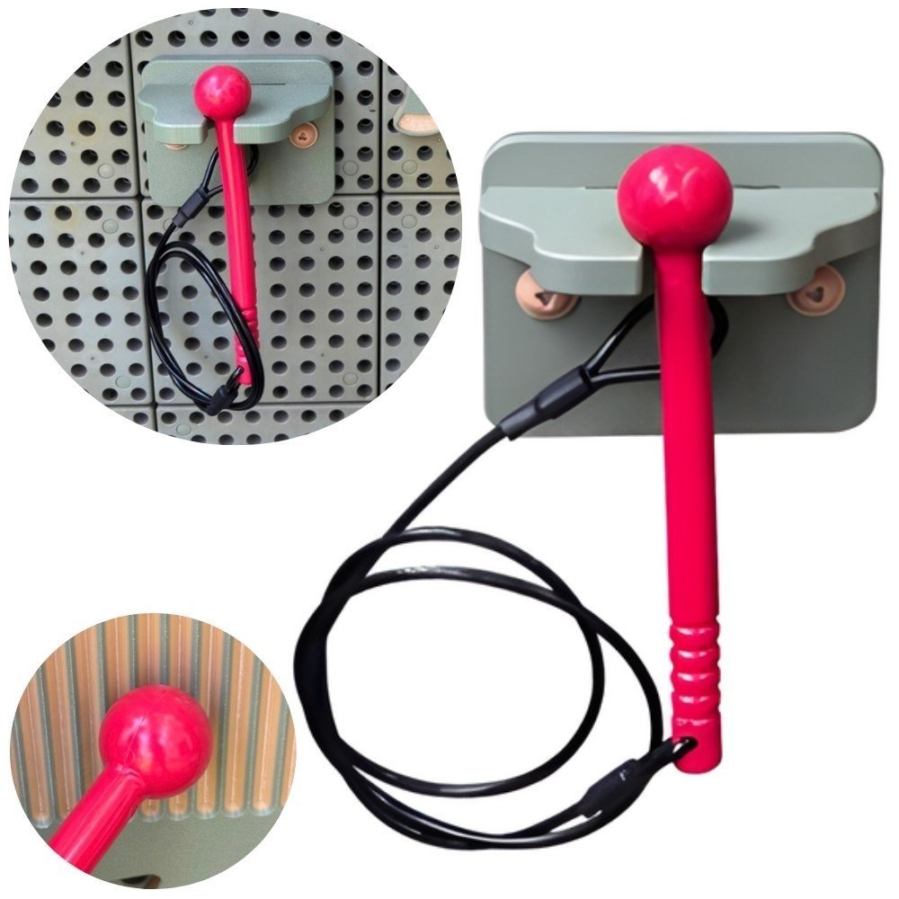 Mušamoji lazdelė muzikos ir STEM ugdymui su tvirtinimo paneliu