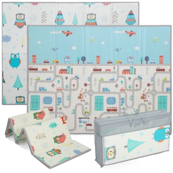 Neslystantis kūdikių žaidimų kilimėlis su 1