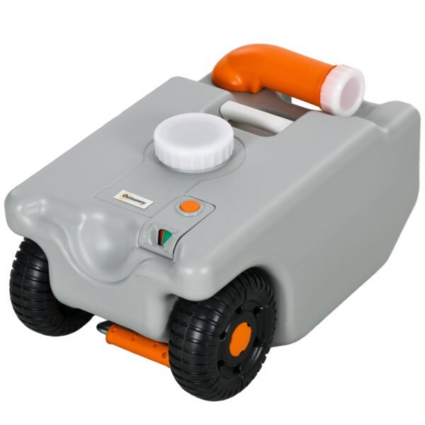 Nuotekų bakas su ratukais ir apsauga nuo taškymosi 22 l