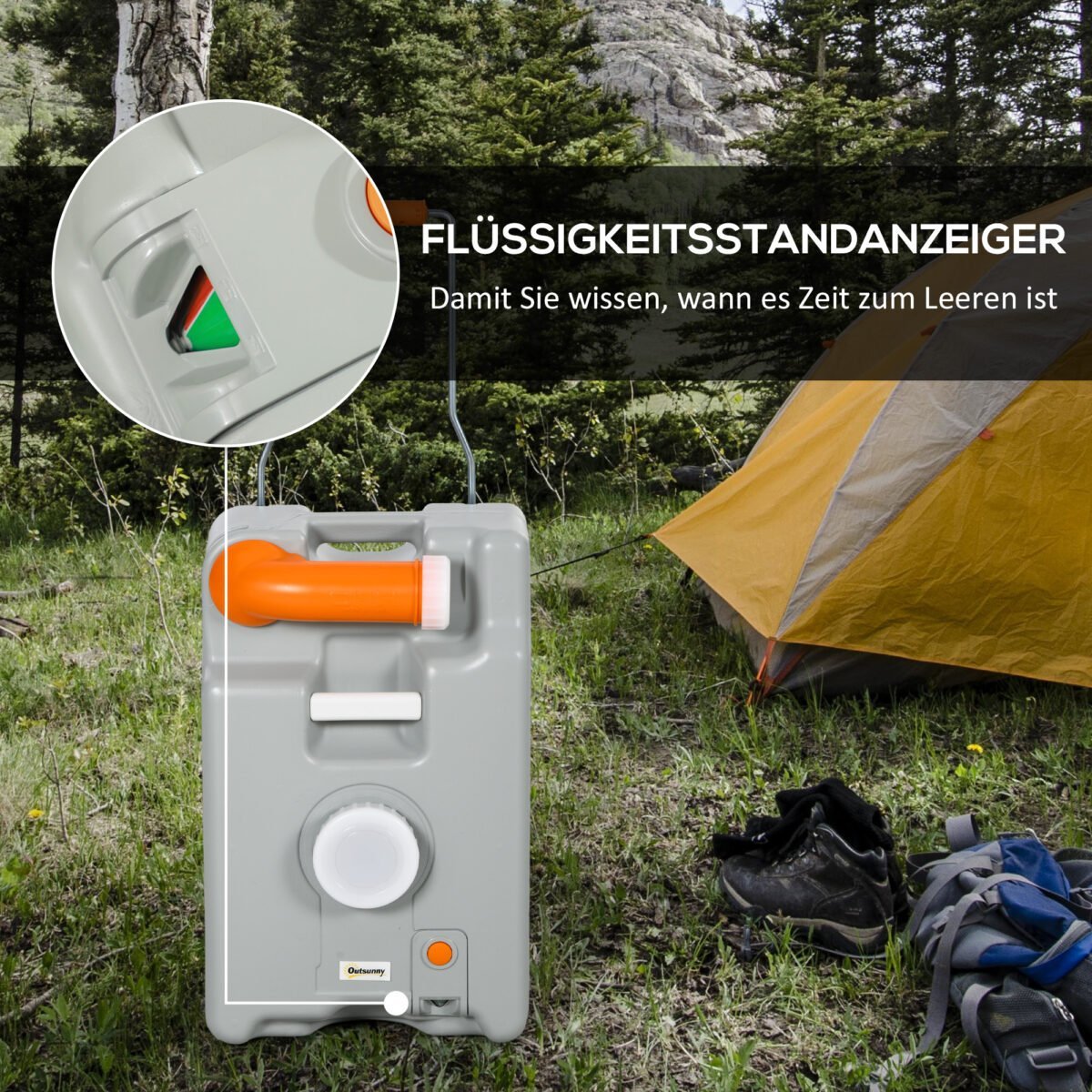 Nuotekų bakas su ratukais ir apsauga nuo taškymosi 22 l – Paveikslėlis 7