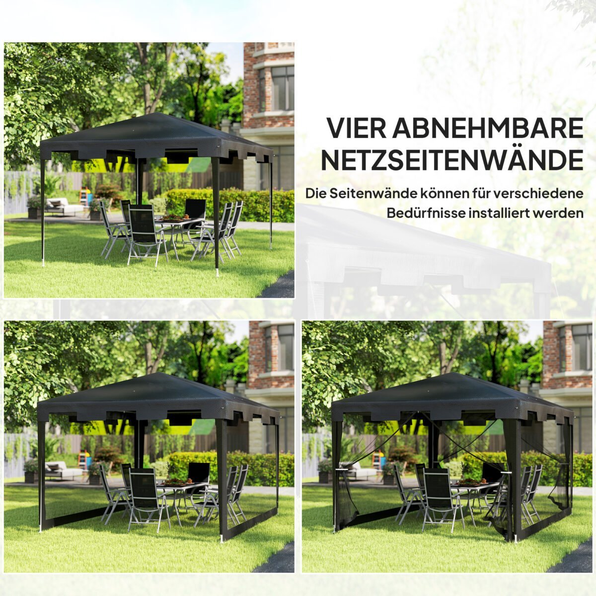 Orams atsparus paviljonas su tinklinėmis sienelėmis – Paveikslėlis 4