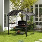 Oro salygoms atsparus grillpavilonas su soninemis lentynomis 1