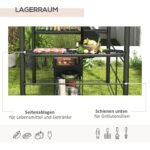 Oro salygoms atsparus grillpavilonas su soninemis lentynomis 5
