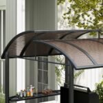 Oro salygoms atsparus grillpavilonas su soninemis lentynomis 7