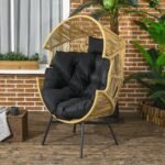 PE ratano lauko krėslas su 14 cm sėdynės pagalve ir 8 cm galvos atrama – Paveikslėlis 2