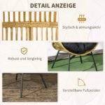 PE ratano lauko krėslas su 14 cm sėdynės pagalve ir 8 cm galvos atrama – Paveikslėlis 6