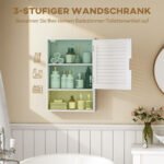 Pakabinama vonios spintelė su vienomis durelėmis ir reguliuojamomis lentynomis – Paveikslėlis 4