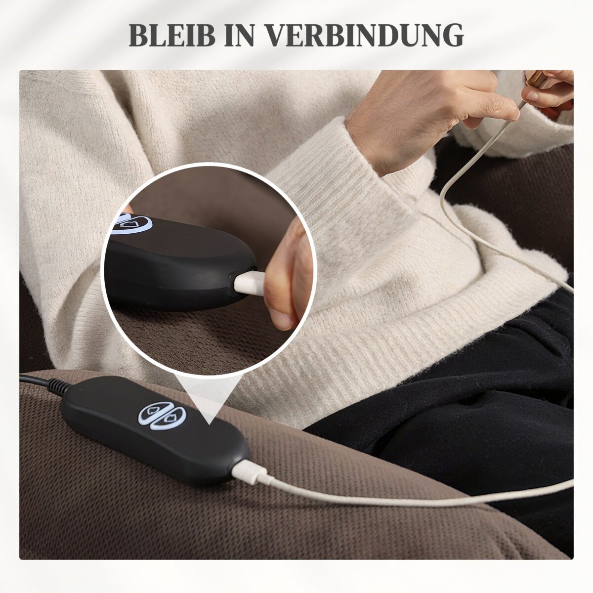 Pakeliamasis masažinis fotelis su juosmens šildymu – Paveikslėlis 8