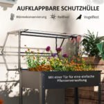 Pakelta lysvė su šiltnamio dangčiu ir drenažo angomis – Paveikslėlis 4