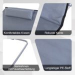 Paplūdimio gultas su 5 padėčių reguliuojamu atlošu ir transportavimo krepšiu – Paveikslėlis 7