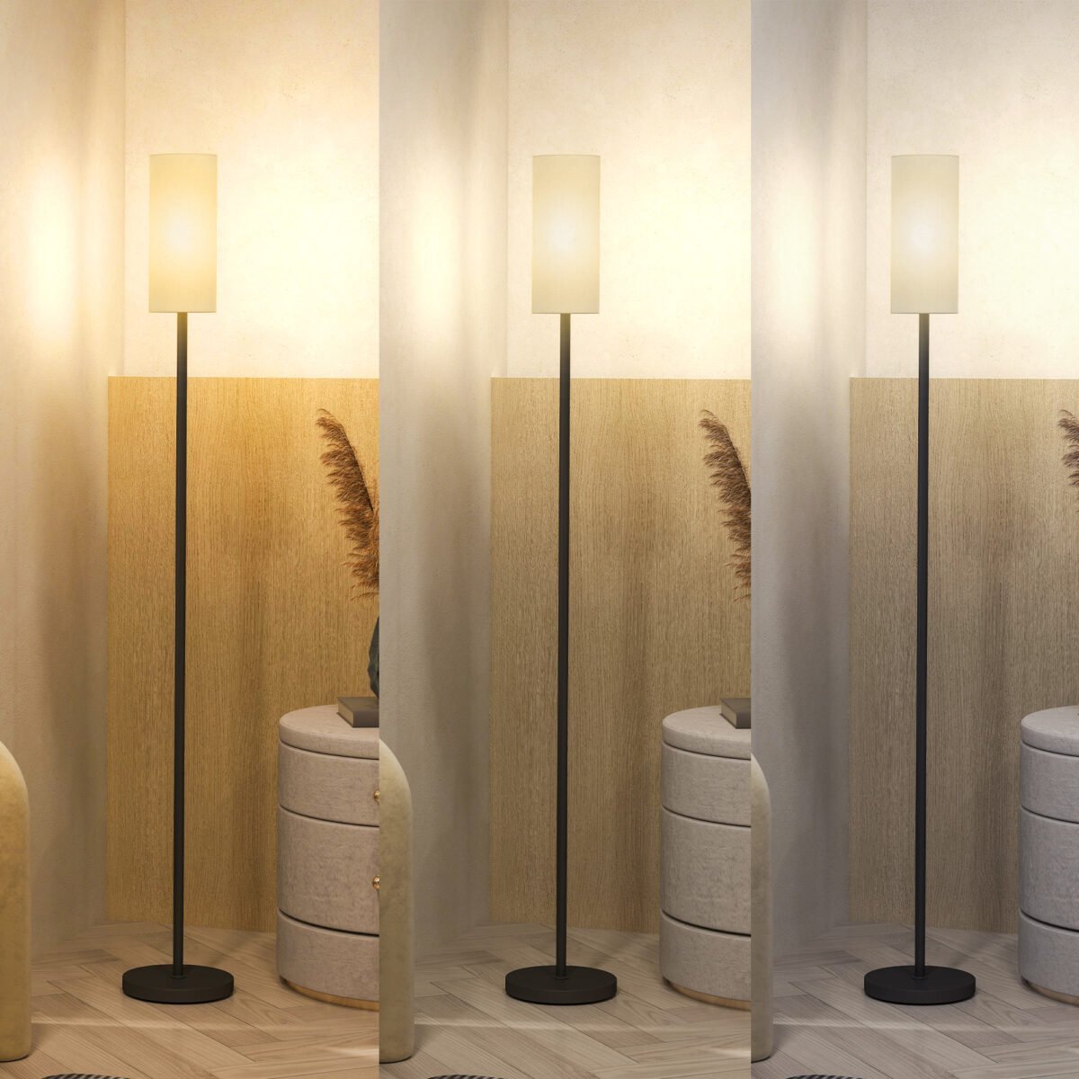 Pastatomas šviestuvas su lino efekto gaubtu ir kojiniu jungikliu – Paveikslėlis 9