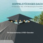 Paviljonas su ventiliuojamu stogu ir užuolaidomis, 3x3 m – Paveikslėlis 4