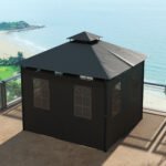 Paviljonas su ventiliuojamu stogu ir užuolaidomis, 3x3 m – Paveikslėlis 7