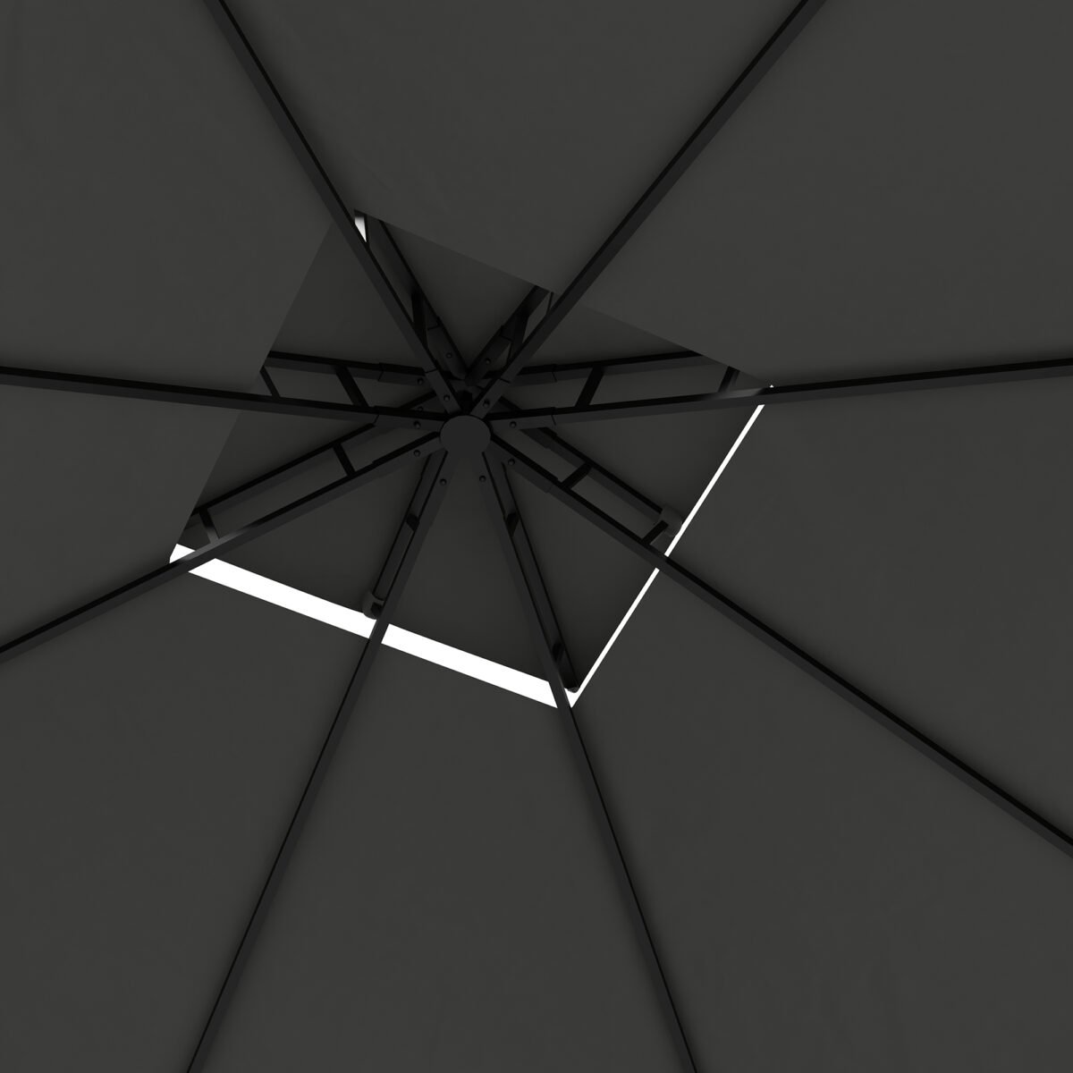 Paviljonas su ventiliuojamu stogu ir užuolaidomis, 3x3 m – Paveikslėlis 8